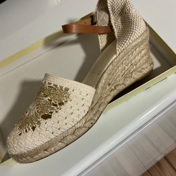 COPY - Wedge, Cream, ankle strap, summer shoes - Picture 2 of 7